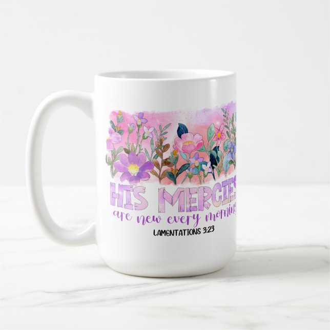 Seine Merken sind neue Christliche Bibelfrühlingsb Kaffeetasse (Links)