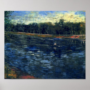 Seine mit dem Ruderboot Van Gogh Fine Art Poster