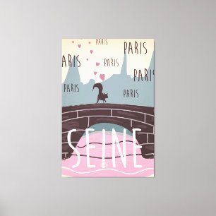 Seine, Paris, Françoise, Reiseplakat Leinwanddruck
