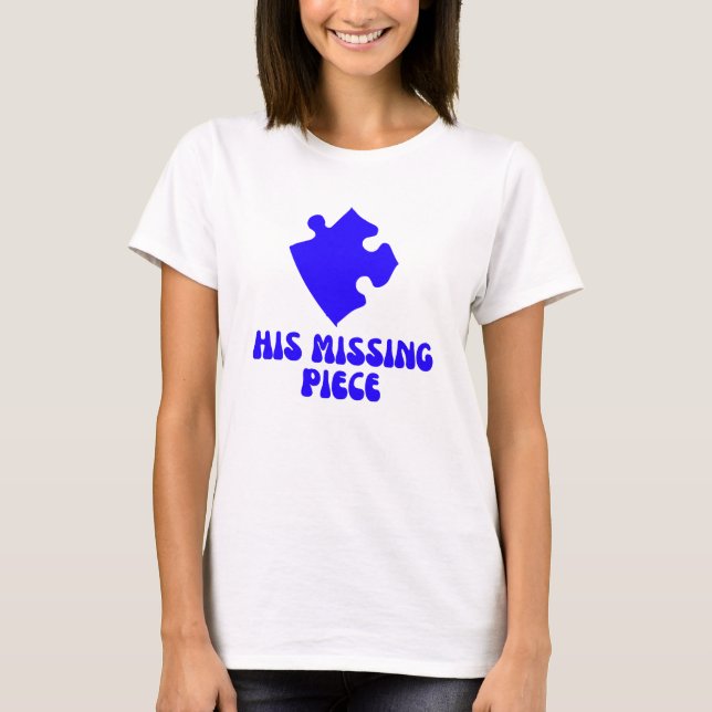 Seine perfekte Übereinstimmung - Puzzle-Liebe T-Shirt (Vorderseite)