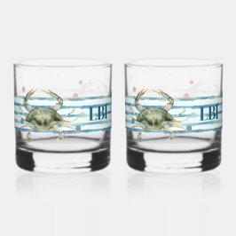 SEINE STRANDSTADT, DIE WASSERFARBKUNST WHISKYGLAS