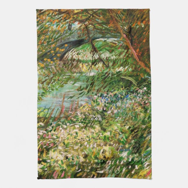 Seine-Ufer, Pont de Clichy von Vincent van Gogh Geschirrtuch (Vertikal)