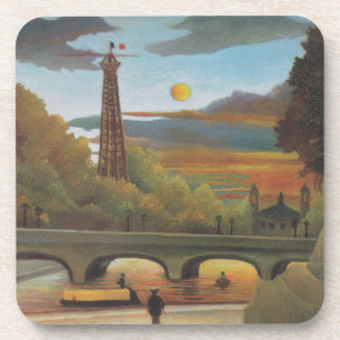 Seine und Eiffelturm bei Sonnenuntergang von Henri Getränkeuntersetzer