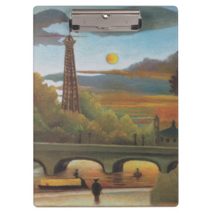 Seine und Eiffelturm bei Sonnenuntergang von Henri Klemmbrett
