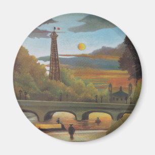 Seine und Eiffelturm bei Sonnenuntergang von Henri Magnet