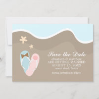 Seine und ihre Flip Flops Save the Date