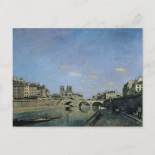 Seine und Notre Dame in Paris, 1864 Postkarte