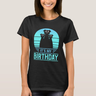 Seine Vintagen Hunde am Geburtstag Blue Birthday T-Shirt