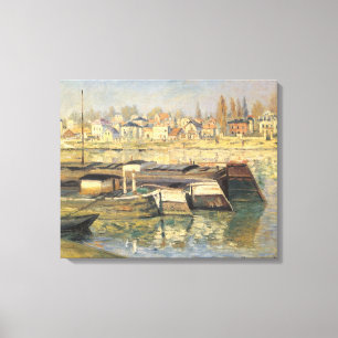 Seine von Claude Monet in Asniery Leinwanddruck