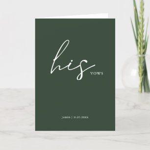 Seine Vows Card Minimalistischen Drehbuch Votes Fo Karte