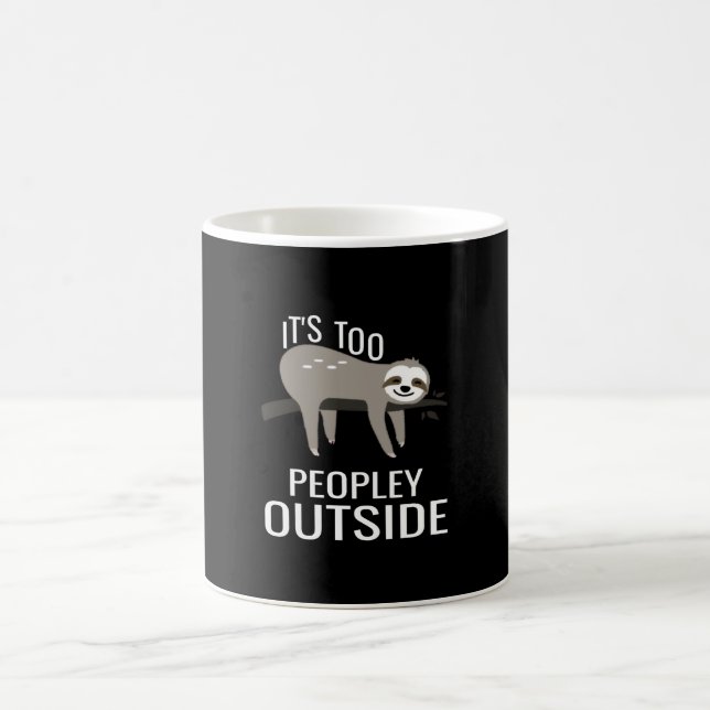 Seine zu vielen Menschen außerhalb Niedlicher Gesc Kaffeetasse (Mittel)