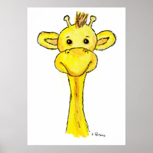 Seinen Hals heraus haften Poster