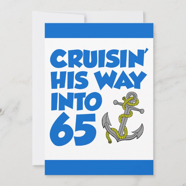 Seinen Weg in 65 einladen Einladung (Vorderseite)