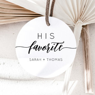 Seines Lieblings Moderne Kalligraphie Geschenk  Runder Aufkleber