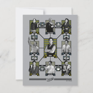 Seinfeld Character Relationship Chart Mitteilungskarte