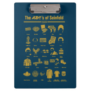 Seinfeld Die ABCs von Seinfeld Infographic Klemmbrett