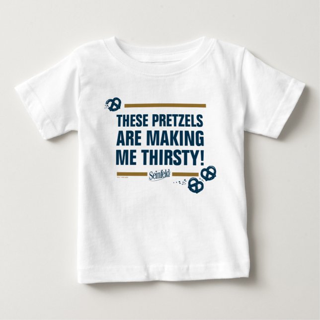 Seinfeld | "Diese Bretzels" Typografie Graphic Baby T-shirt (Vorderseite)