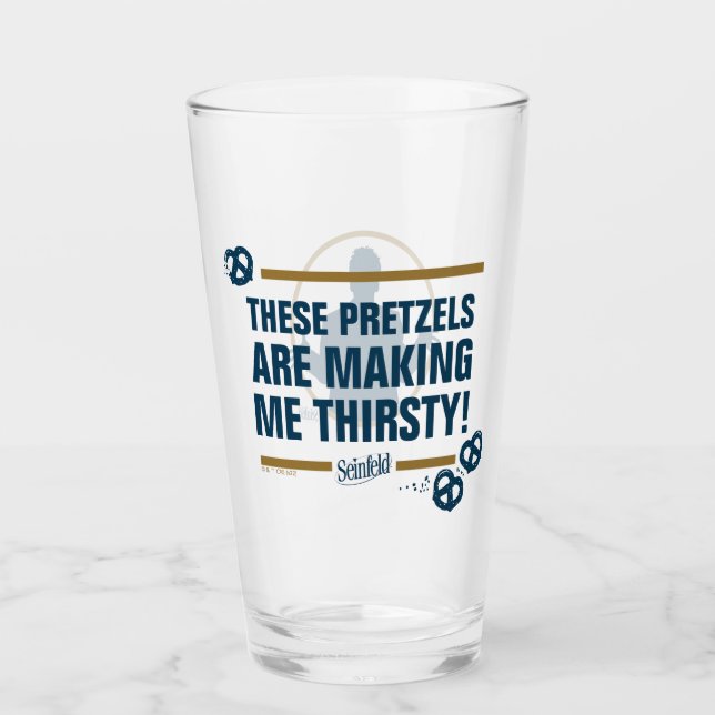 Seinfeld | "Diese Bretzels" Typografie Graphic Glas (Vorderseite)