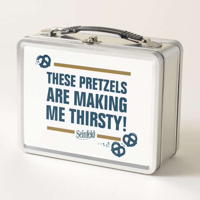 Seinfeld | "Diese Bretzels" Typografie Graphic Metall Brotdose (Vorderseite)
