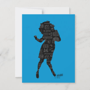 Seinfeld   Elaine Dance Silhouette Mitteilungskarte