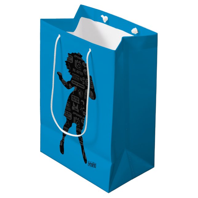 Seinfeld | Elaine Dance Silhouette Mittlere Geschenktüte (Vorderseite Schrägansicht)