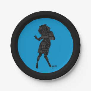 Seinfeld Elaine Dance Silhouette Pappteller