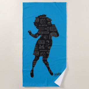 Seinfeld   Elaine Dance Silhouette Strandtuch