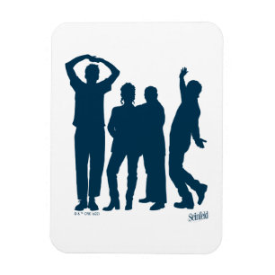 Seinfeld   Group Silhouette Graphic Magnet