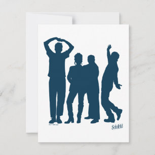 Seinfeld   Group Silhouette Graphic Mitteilungskarte