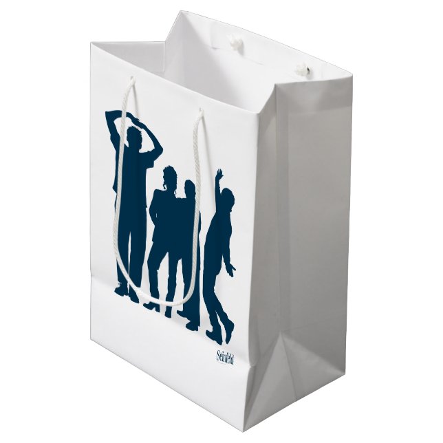 Seinfeld | Group Silhouette Graphic Mittlere Geschenktüte (Vorderseite Schrägansicht)