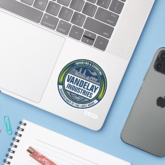 Seinfeld | Logo von Vandelay Industries Aufkleber (Laptop mit iPhone)