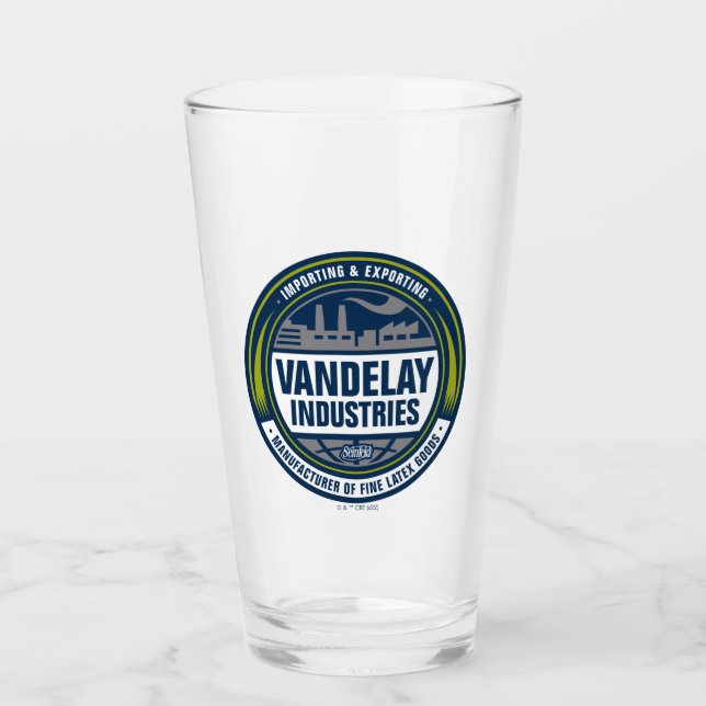 Seinfeld | Logo von Vandelay Industries Glas (Vorderseite)