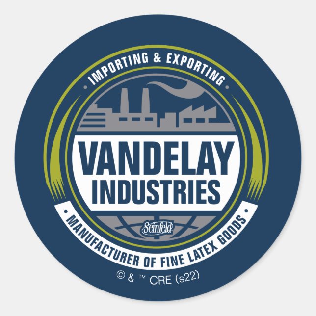 Seinfeld | Logo von Vandelay Industries Runder Aufkleber (Vorderseite)