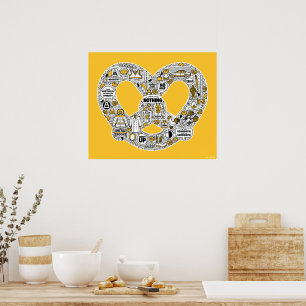 Seinfeld Pretzel Doodle Art Poster