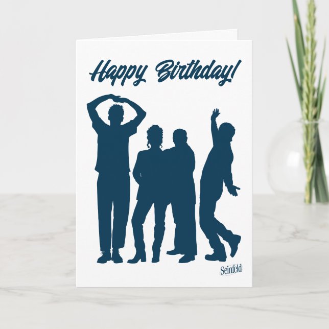 Seinfeld | Silhouette der Gruppe Geburtstag Karte (Vorderseite)