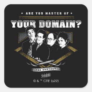 Seinfeld Sind Sie Master Ihrer Domain? Quadratischer Aufkleber