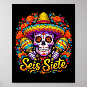 Seis Siete Spanischer Humor Clroom Lehr Lachen Esp Poster