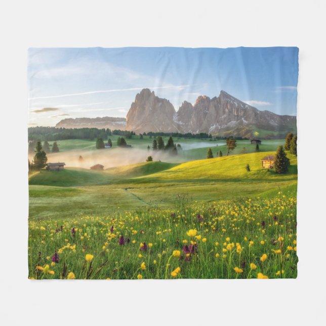 Seiser Alm, Dolomit-Alpen, Italien Fleecedecke (Vorderseite (Horizontal))