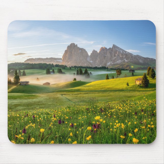 Seiser Alm, Dolomit-Alpen, Italien Mousepad (Vorne)