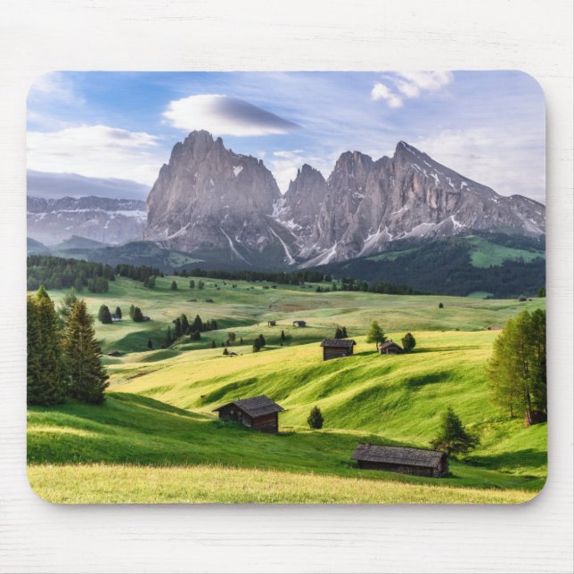 Seiser Alm | Dolomit-Alpen, Italien Mousepad (Vorne)