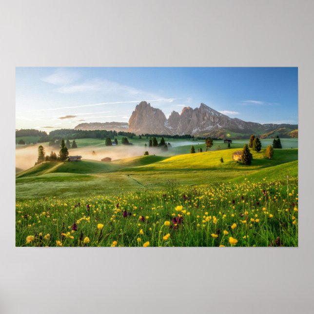 Seiser Alm, Dolomiten, Italien Poster (Vorne)