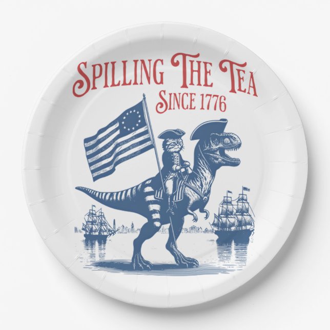 Seit 1773 Tee verschütten - Süßes Zitat Pappteller (Vorderseite)