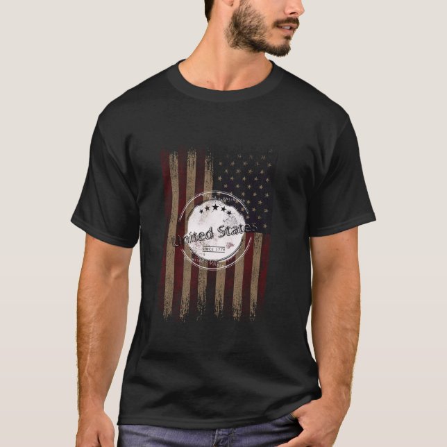 seit 1776 US-amerikanisches Design T-Shirt (Vorderseite)