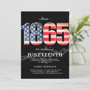 Seit 1865 Juneteenth Freiheitstag Einladung