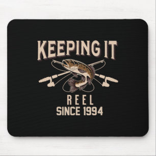 Seit 1994 Reel Halten Fischer Fischerin B Mousepad