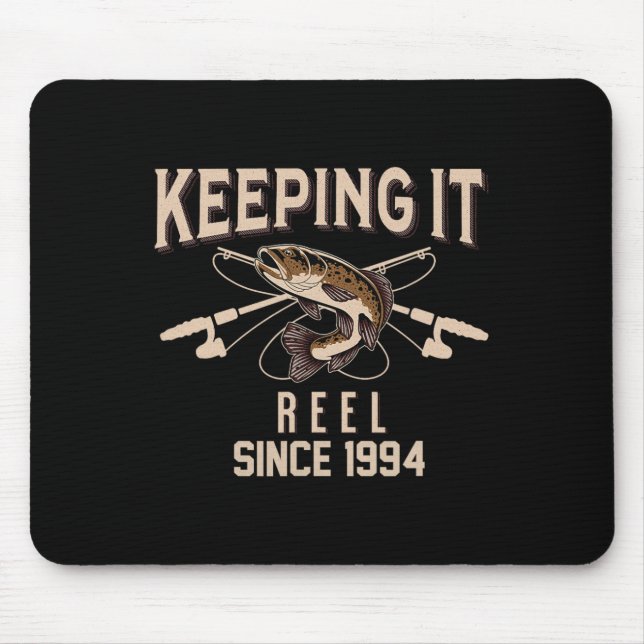 Seit 1994 Reel Halten Fischer Fischerin B Mousepad (Vorne)