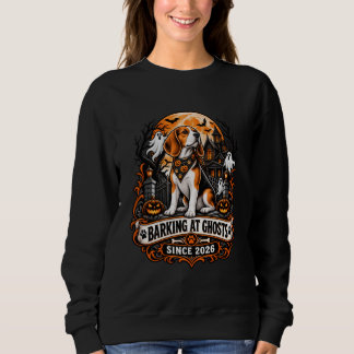 Seit 2026 an Geister bellen Beagle Halloween Geist Sweatshirt