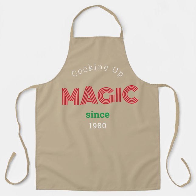 Seit damals Magie kochen Schürze (Vorderseite)