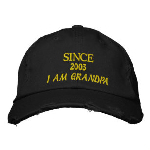 SEIT DEM JAHR BIN ICH GRANDPA YELLOW BESTICKTE BASEBALLKAPPE