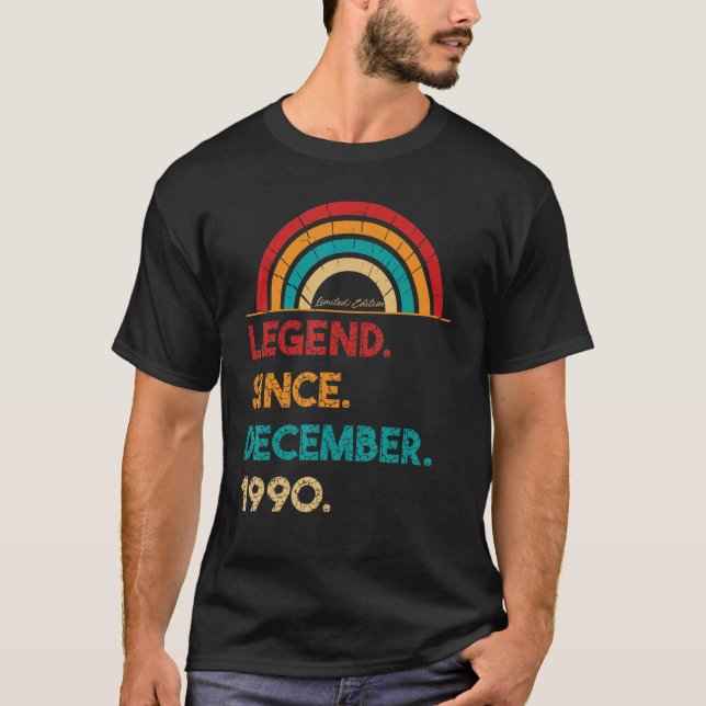 Seit Dezember 1990 Geboren in T-Shirt (Vorderseite)